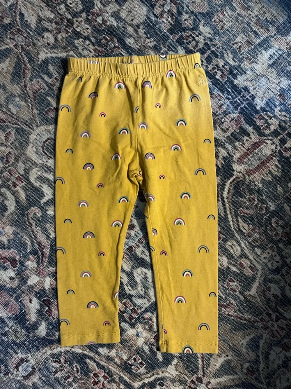 GAP Yellow Rainbow-Print 18-24M Leggings